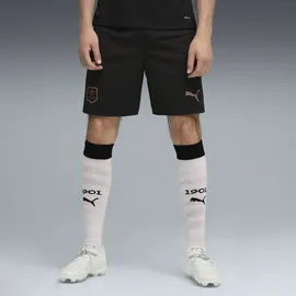 Puma Sporthose "Stade Rennais FC 25/26 Shorts Herren", Gr. XS, Normalgrößen, schwarz (schwarz copper metallic), Obermaterial: 100% Polyester, unifarben, regular fit, Hosen Sporthose