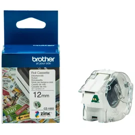 Brother Etiketten CZ-1002 Weiß 12 mm 5 m 1 Blatt