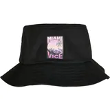 MERCHCODE Miami Vice Print Fischerhut schwarz ONE SIZE