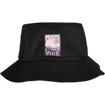 MERCHCODE Miami Vice Print Fischerhut schwarz ONE SIZE