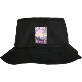 MERCHCODE Miami Vice Print Fischerhut schwarz ONE SIZE