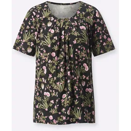Classic Basics T-Shirt Kurzarm-Shirt Schwarz/Pink 44