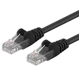 PremiumCord Netzwerkkabel, Ethernet, LAN & Patch Kabel CAT5e, UTP, schnell flexibel & robust RJ45 kabel 1Gbit/s, AWG 26/7, Kupferkabel 100% Cu, schwarz, 1,5m