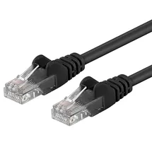 PremiumCord Netzwerkkabel, Ethernet, LAN & Patch Kabel CAT5e, UTP, schnell flexibel & robust RJ45 kabel 1Gbit/s, AWG 26/7, Kupferkabel 100% Cu, schwarz, 1,5m