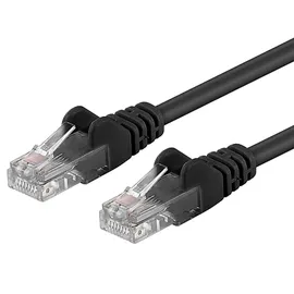 PremiumCord Netzwerkkabel, Ethernet, LAN & Patch Kabel CAT5e, UTP, schnell flexibel & robust RJ45 kabel 1Gbit/s, AWG 26/7, Kupferkabel 100% Cu, schwarz, 1,5m