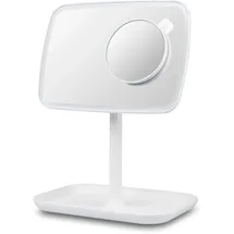 Medisana CM 848 Kosmetikspiegel, Schminkspiegel mit LED-Beleuchtung, dimmbar, 5 und 10-fach Zoom, 360° Schwenkfunktion, Aufbewahrungsschale