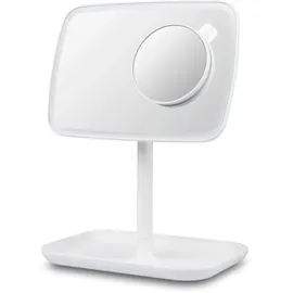 Medisana CM 848 Kosmetikspiegel, Schminkspiegel mit LED-Beleuchtung, dimmbar, 5 und 10-fach Zoom, 360° Schwenkfunktion, Aufbewahrungsschale