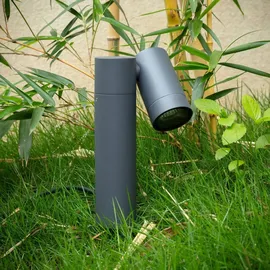 PRIOS Erdspießstrahler Aluminium 10,6 cm x 11,3 cm x 40 cm 1er Set schwarz