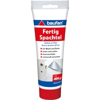 Baufan Fertigspachtel weiß, für Innen- und außen Beton, Ziegel, Gips-, 400g