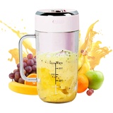 Mini Blend Smoothie Maker to go Trinkbecher,350ml Tragbarer Mixer Juicer Elektrischer USB Saftmixer mit 10 Edelstahlklingen Standmixer,USB Wiederaufladbarer Blender Smoothie Makers für Saft Maker