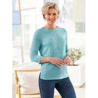 Casual Looks WITT WEIDEN 3/4-Arm-Shirt in ozean-ecru-gemustert | Gr.: 42,