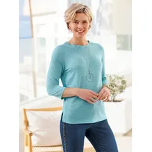 Casual Looks WITT WEIDEN 3/4-Arm-Shirt in ozean-ecru-gemustert | Gr.: 42,