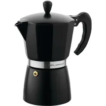 Florina Espressokocher 6 Tassen Schwarz