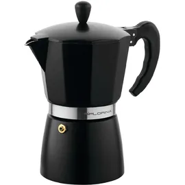 Florina Espressokocher 6 Tassen Schwarz