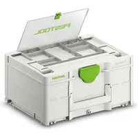 Festool Systainer3 DF M 187, leer, grau, 39,60 x 29,60 x 18,70 cm