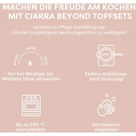 Ciarra Beyond Kochgeschirr Pfannenset mit Deckeln 2-tlg. Topf-Set Antihaftbeschichtung Topf- & Pfannen-Sets VMFPP2620
