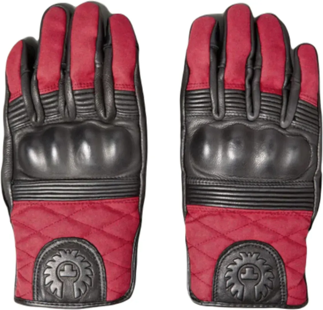 Belstaff Hampstead Motorfiets handschoenen, zwart-rood, S Voorman