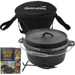 Dutch Oven Flame Master 5,1 L - Gusseisen Topf - Grillen, Camping, Zelten EINHEITSGRÖSSE