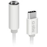 SBS USB-C auf 3,5 mm Klinke Adapter Weiß