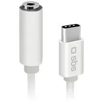 SBS USB-C auf 3,5 mm Klinke Adapter Weiß
