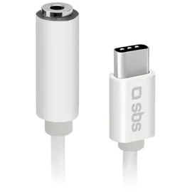 SBS USB-C auf 3,5 mm Klinke Adapter Weiß
