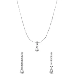 Lucardi Set aus Ohrringen und Halskette Schmuck-Set   Damen 