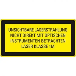 Aufkleber I Warnschild Unsichtbare Laserstrahlung..., M1, DIN 40008, Folie, 52x26mm, 10/Bogen