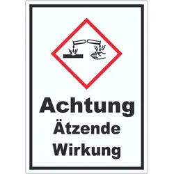 Aufkleber Ätzende Wirkung Ätzwirkung A2 (420x594mm)