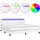 vidaXL Boxspringbett mit Matratze & LED Weiß 200x200 cm Kunstleder