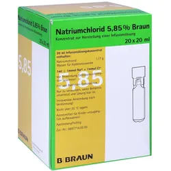 Natriumchlorid 5,85% Braun MPC Infusions 20X20 ml