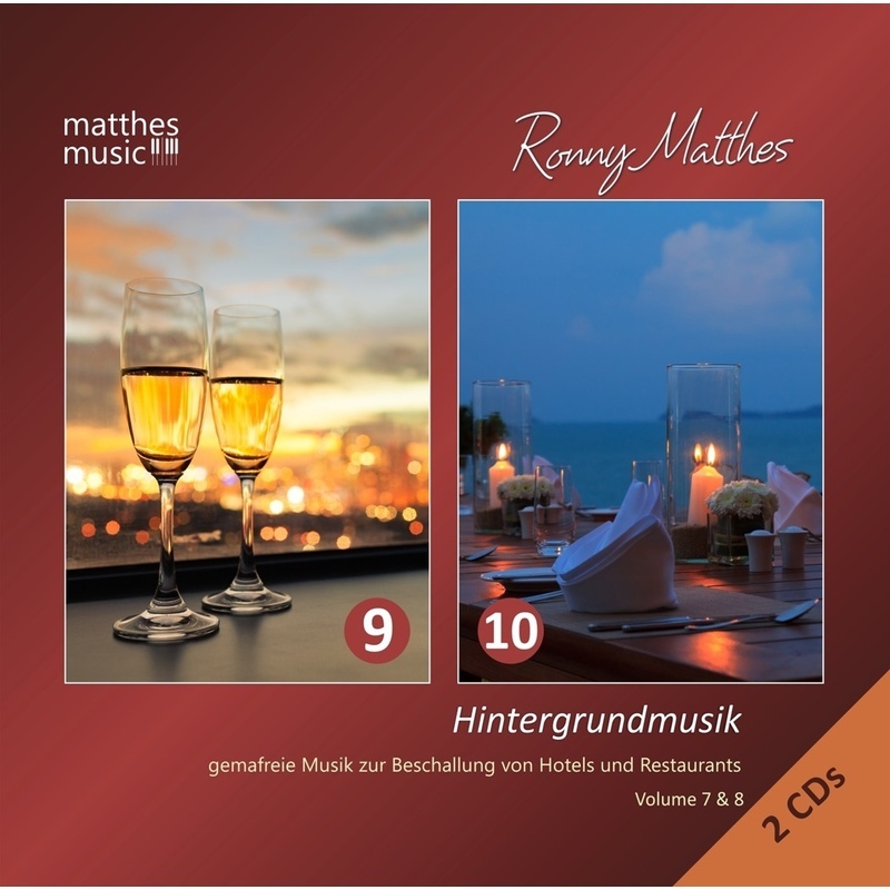 Hintergrundmusik: Vol.9 & 10-Gemafreie Musik - Ronny Matthes  Gemafreie Musik  Klaviermusik. (CD)
