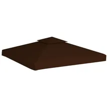 vidaXL Pavillon-Dachplane mit Kaminabzug 310 g/m2 3x3 m Braun