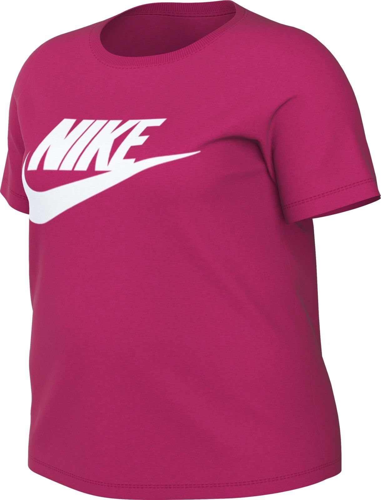 Nike Damen Kurzarm T-Shirt W NSW Tee Essntl ICN Ftra, Fireberry/White, DX7906-615, XS