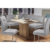 Home Affaire Rab Microfaser langer Schenkel rechts  180 x 88 x 140 cm hellgrau