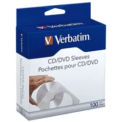 Verbatim CD-/DVD-Hülle - Kapazität: 1 CD/DVD (Packung mit 100)