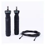 PULLUP & DIP Springseil mit professionellem Kugellager und Anti-Rutsch Griffen, verstellbares Speed Rope mit PVC Ummantelung für Ausdauertraining, Boxen, MMA, 3 m Seil