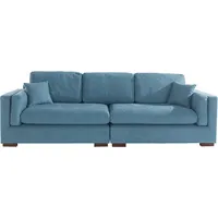 Big-Sofa HOME AFFAIRE "Fresh Pond", blau (türkis), B:290cm H:95cm T:96cm, 100% Polyester, Sofas, Big-Sofa, in vielen Bezugsqualitäten und Farben, B/T/H: 290/96/95 cm