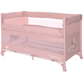 Lorelli Reisebett Up ́n Down, Öffnung, 2 Ebenen, Tragetasche, mit Rädern rosa