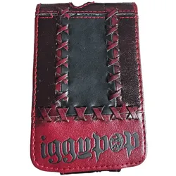 Iggy Pop MP3-Player-Hülle mit Klettverschluss iPod-Player 11x7x1,5 cm MP3-Schutz Fan-Zubehör Schwarz/Rot - One-Size