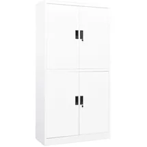 vidaXL Aktenschrank 90x40x180 cm Weiß