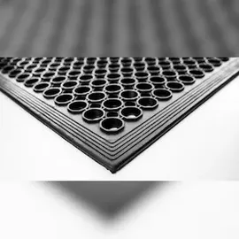 Jet-Line Fußmatte MONA 90x150x1,2 cm schwarz Eingang Matte außem Jet-Line Ringmuster