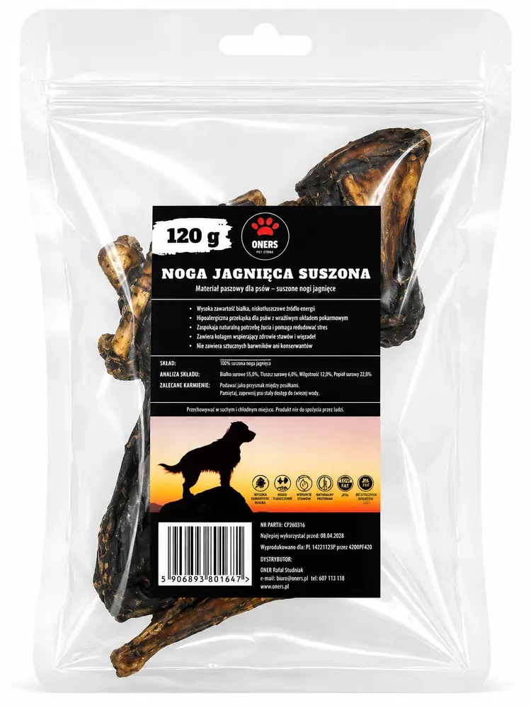 ONERS getrockneter Lammfuß 120 g