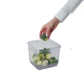 Solis Vakuumierbehälter-Set, 2 Stück, 1000/2800 ml, Quadratisch, Datums- und Unterdruckanzeiger, Vakuumieren/Marinieren