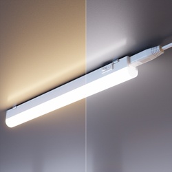 ledscom.de 2er Set LED Unterbau-Leuchten Rigel, je 25,9cm, mit Schalter - Farbtemperatur einstellbar /, 8,392W, je 395lm