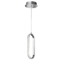 Kristall Pendelleuchte Pendelleuchte dimmbar LED hängeleuchte Esstisch, Höhenverstellbar Kristalloptik, Metall Chrom, 1x LED 12W 1100Lm 3000K, LxBxH 16x16x150cm, WOFI 11696