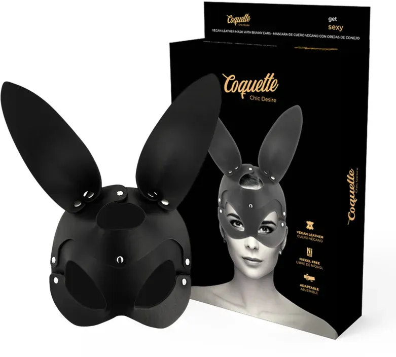 COQUETTE CHIC DESIRE - VEGANE LEDERMASKE MIT HASENOHREN