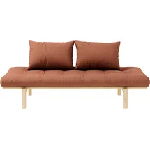 Karup Design Daybett Pace (Set, 2 tlg), aus massiven Kiefernholz, inkl. Futonmatratze beige|braun
