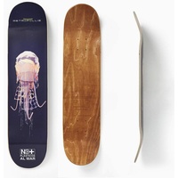 Metropollie Plastic Jellyfish Skate Board, Skate for Boys Girls Teens Adults Beginner, 7 Layer Board 100% Canadian Maple Hard Rock Wood, Navy Blue, 8.0 Inch