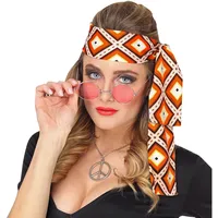 Amakando Hippie Haarband 60er 70er Jahre Stirnband Rhombus Seventies