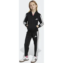 adidas Trainingsanzug ADIDAS SPORTSWEAR "ESSENTIALS KIDS", Jungen, Gr. 116, schwarz-weiß (schwarz, weiß), Obermaterial: 100% Polyester, Sportanzüge Trainingsanzug, mit 3-Streifen, aus weichem Trikotstoff, mit CLIMACOOL Technologie